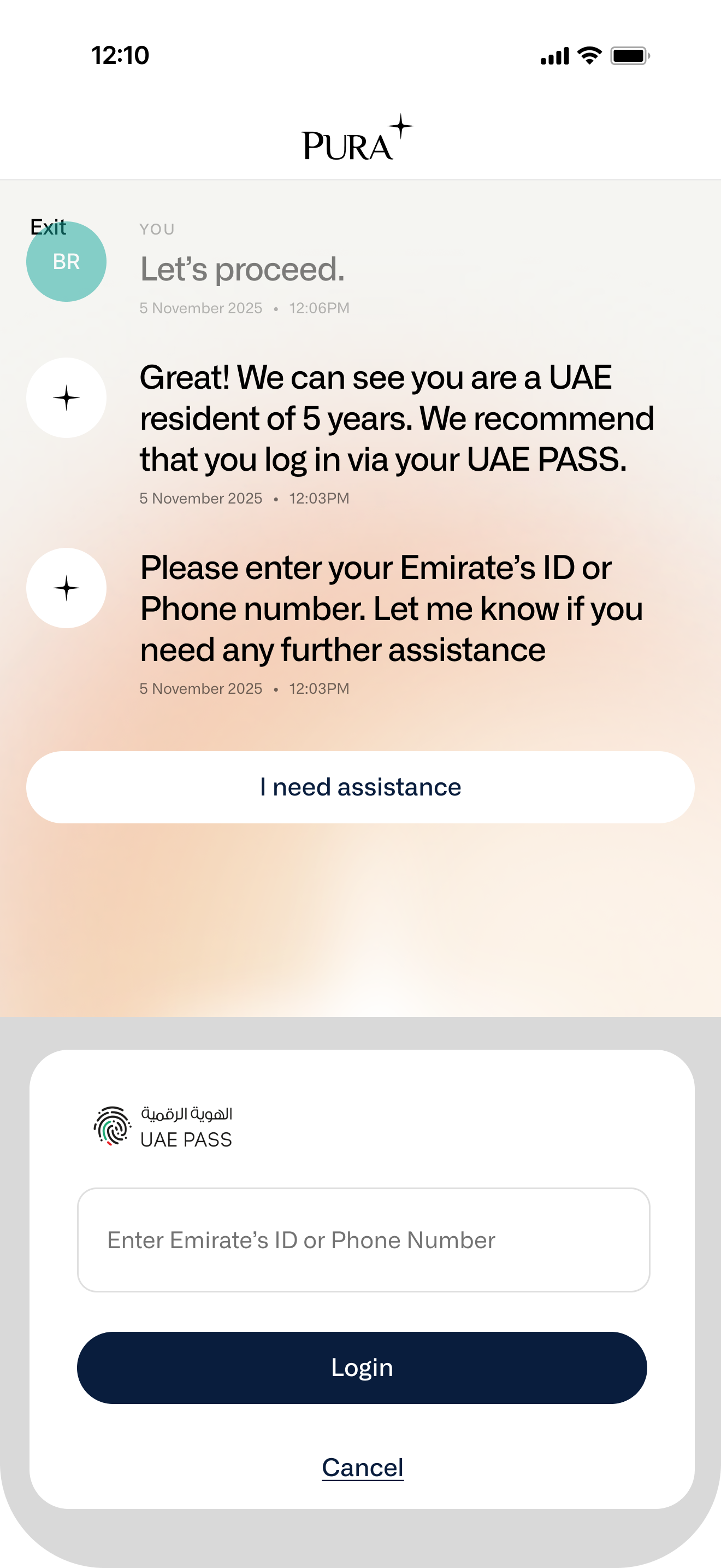 UAE PASS Modal — Opened
